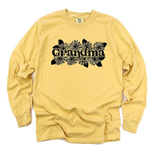 

Футболка Grandma с длинным рукавом, окрашенная в технике garment dyed Simply Sage Market, Mustard