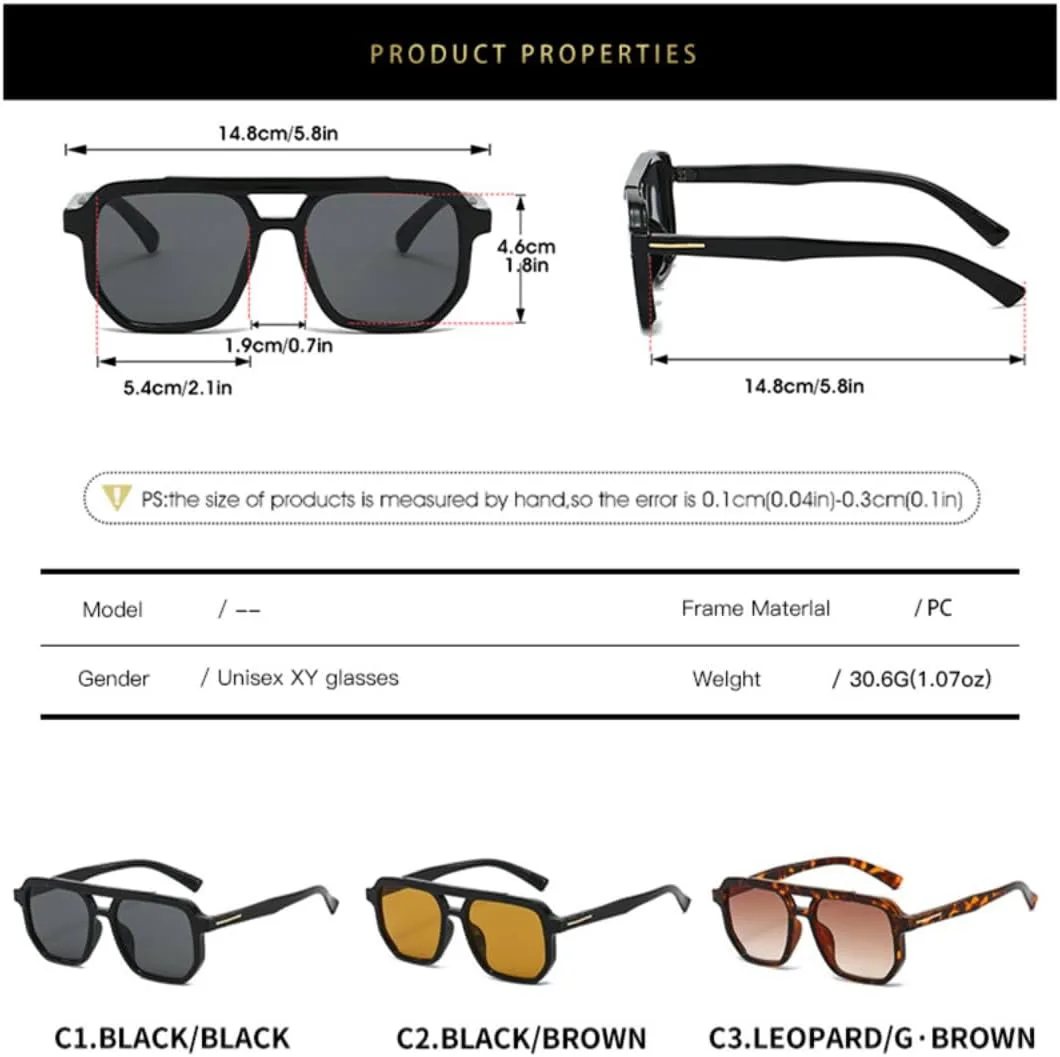 

Ретро-солнцезащитные очки с двойным градиентом для женщин, стильная оправа из двух цветов, простой тренд для мужчин, защита от УФ-излучения UV400 TVTBBVV, Black