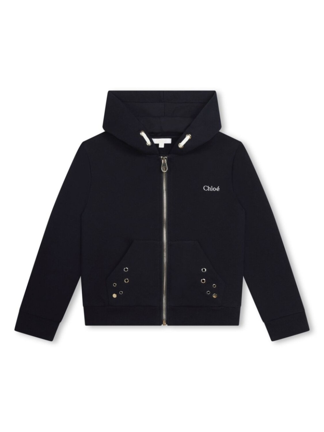 

Chloé Kids худи с люверсами, синий