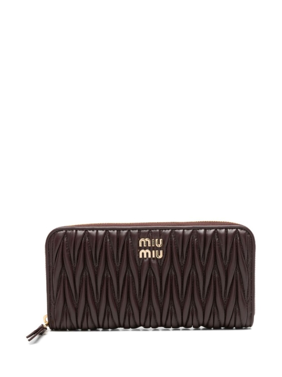 

Miu Miu Большой кошелек из кожи матлассе, коричневый