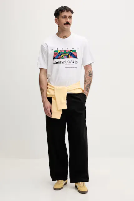 Футболка с принтом T-shirt Adidas Originals, белый — фото 2
