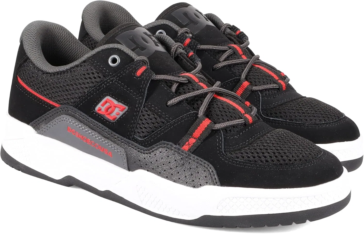 Мужские скейтбордистские кроссовки DC Shoes Contruct, Black Red