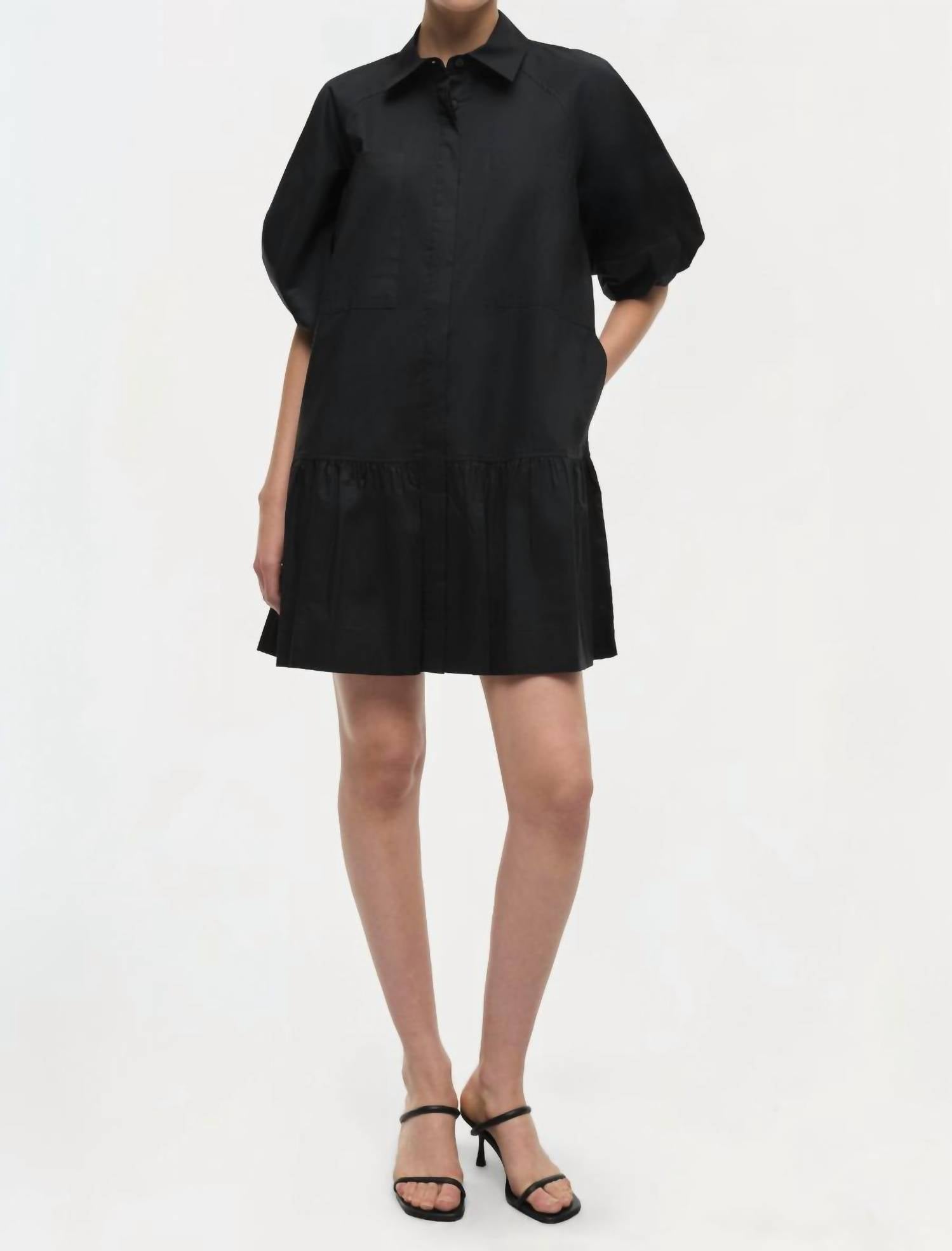 

Платье Crissy Cotton Poplin черного цвета SIMKHAI