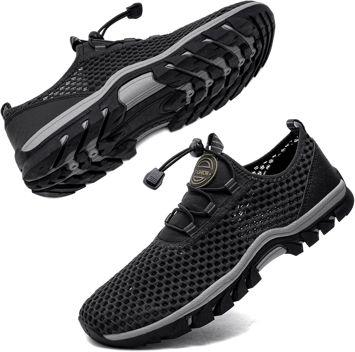 

Мужские водные кроссовки DXINZHI для активного отдыха на улице, быстросохнущие пляжные аква-туфли, мужские амфибийные водные кроссовки, летние нескользящие быстросохнущие водные сандалии для реки, черный
