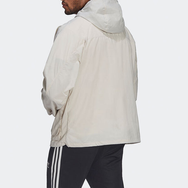 Куртка adidas originals Adv St Mp Wb Solid Color Sports Hooded Jacket White, белый — фото 3