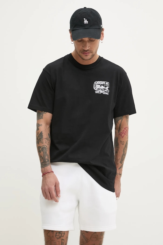 

Хлопковая футболка Vans, черный