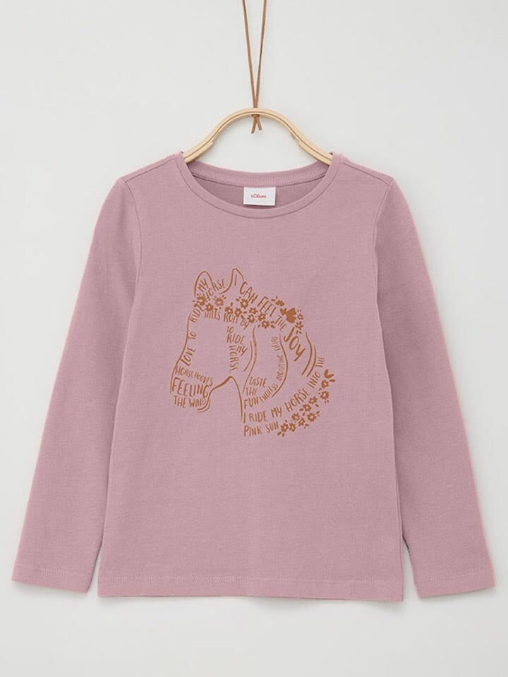 

Лонгслив s.Oliver Longsleeve, розовый