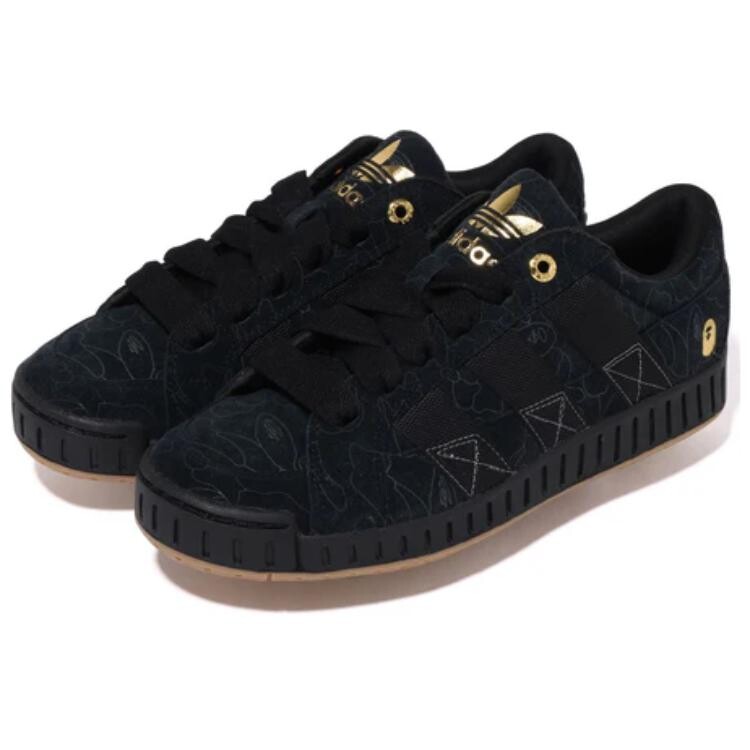 Кроссовки Bape Black X adidas originals NRTN Skateboarding Shoes Men Low-top Black, черный — фото 3