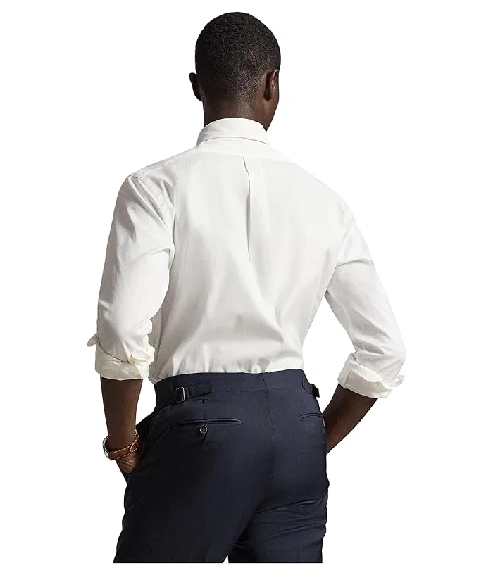 Рубашка оксфордская классическая Polo Ralph Lauren, White — фото 3