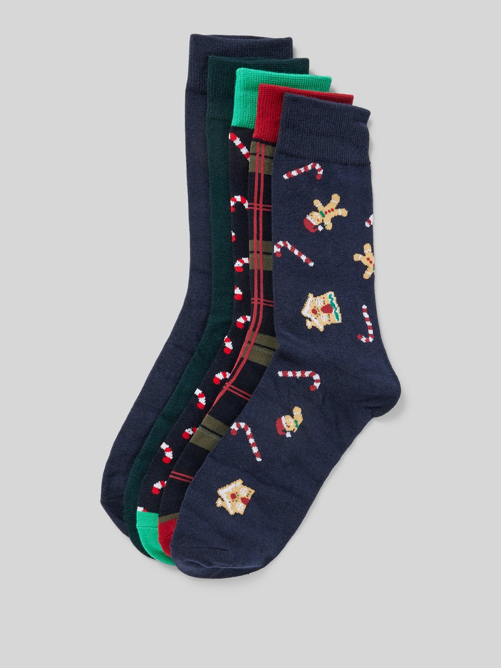 

Носки с этикеткой, модель «XMAS CANDY», в упаковке 5 шт Jack & Jones, темно-зеленый