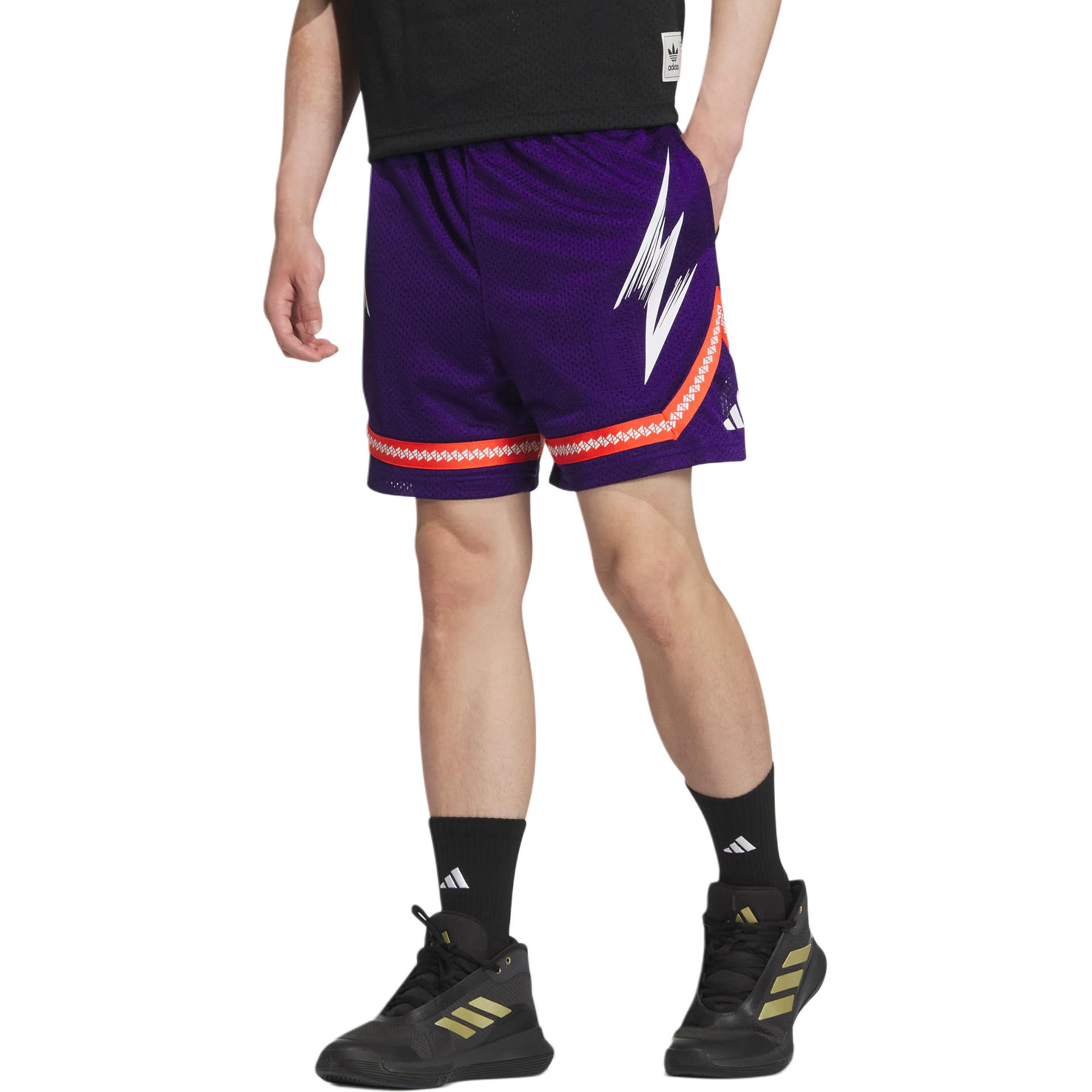 Мужские баскетбольные шорты Adidas Collegiate фиолетовые — фото 3