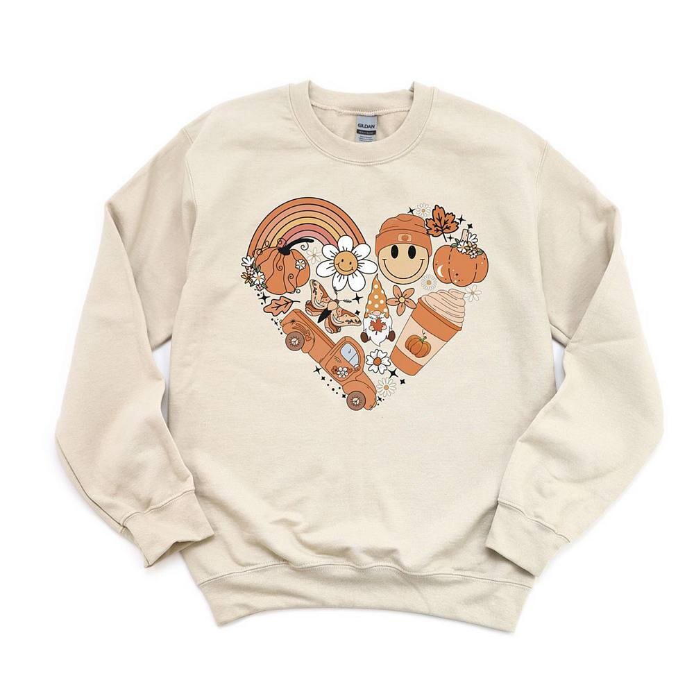 

Толстовка с сердечками Fall Collage Simply Sage Market, цвет Dust