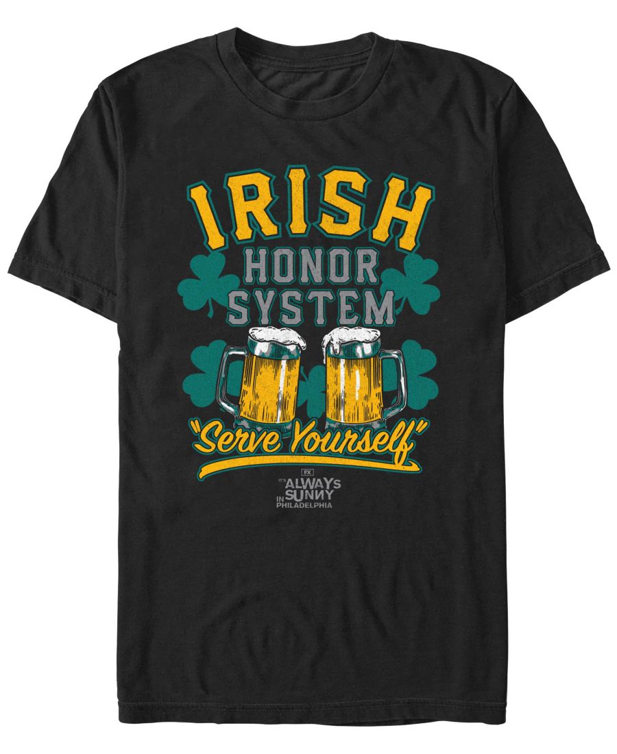 

Мужская футболка с коротким рукавом "Ирландская честь" It's Always Sunny in Philadelphia, Black, Черный, Мужская футболка с коротким рукавом "Ирландская честь" It's Always Sunny in Philadelphia, Black