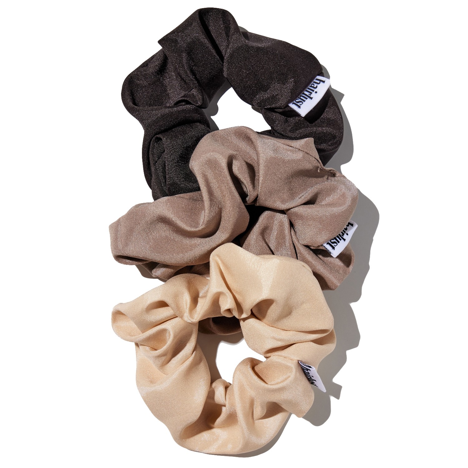 

Резинка для волос satin silk scrunchies, medium, 3-pack Hairlust, количество 1 шт.