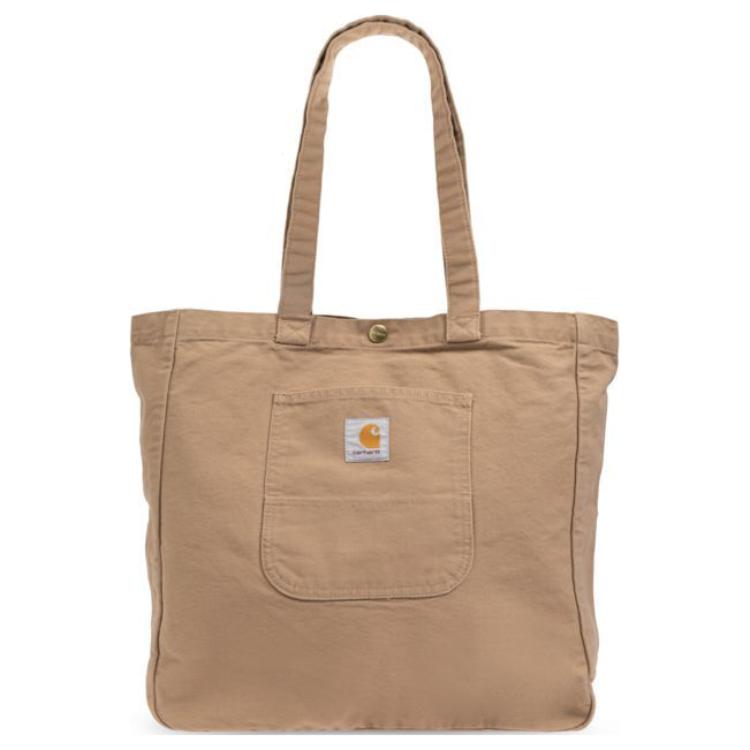 

Carhartt WIP Хлопковая сумка маленькая женская светло-коричневая, Коричневый, Carhartt WIP Хлопковая сумка маленькая женская светло-коричневая