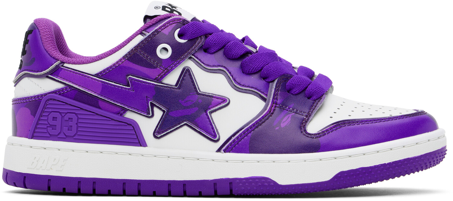 

Белые кроссовки SK8 Sta #1 M2 BAPE, фиолетовый