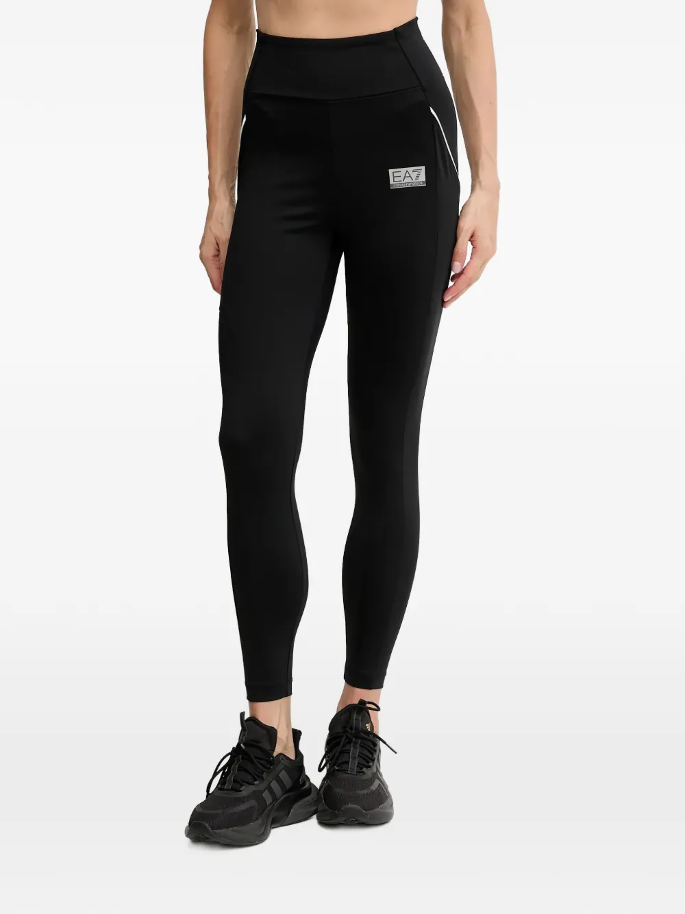 

Брюки с отделкой логотипом Ea7 Emporio Armani, черный