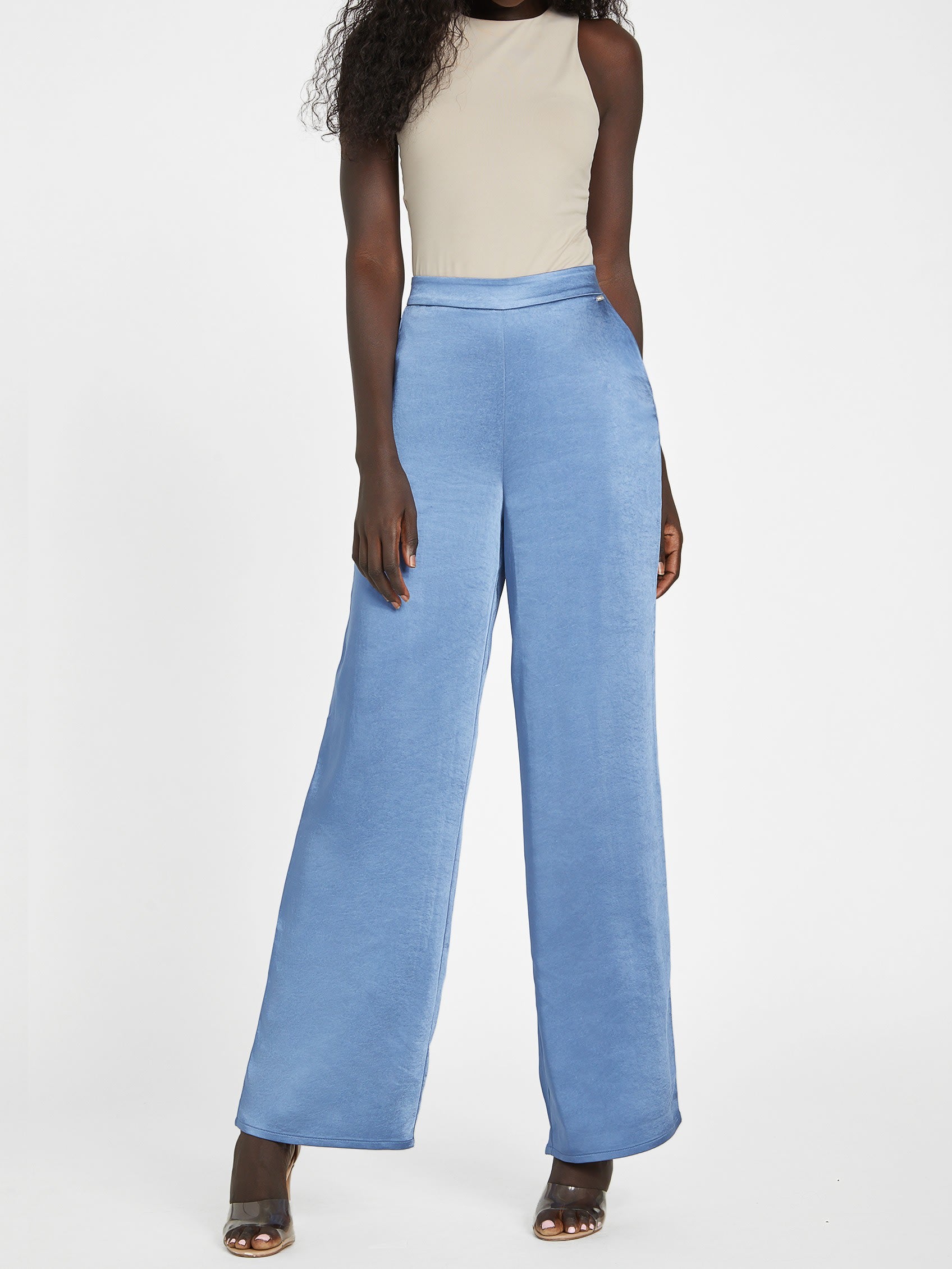

Широкие брюки Gia Satin Guess Factory, цвет rigel blue