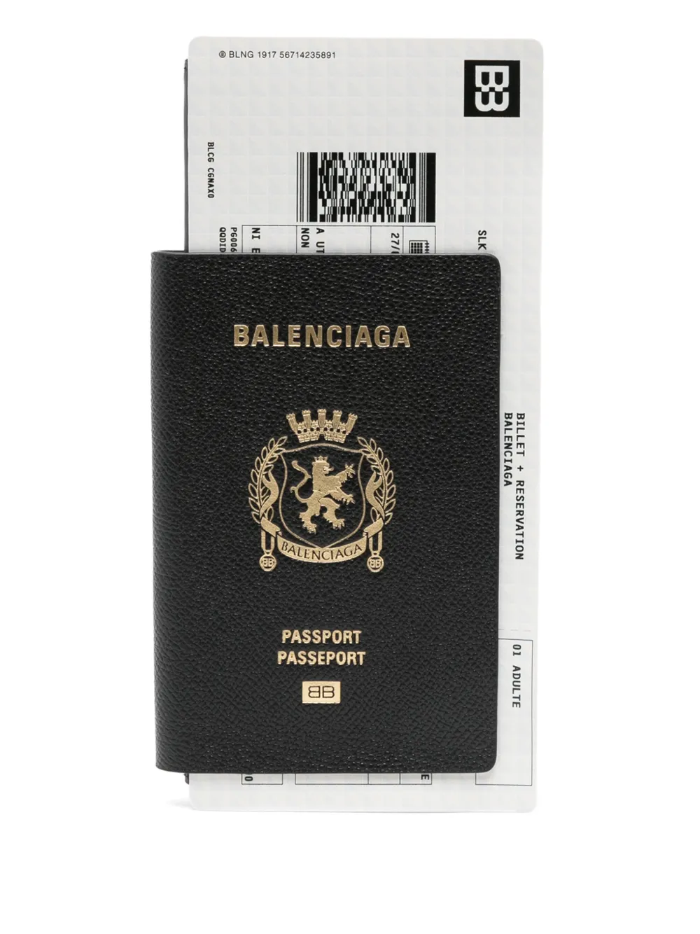 

Кожаный кошелек для паспорта BALENCIAGA, черный