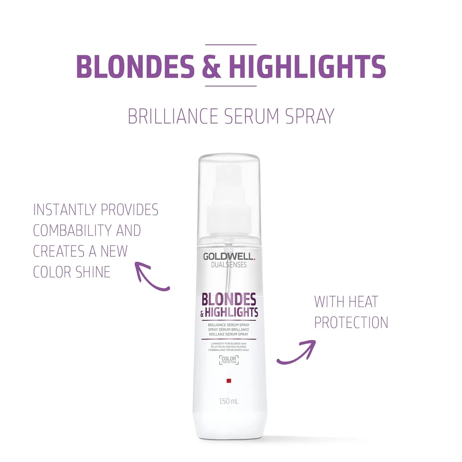 Сыворотка-спрей Goldwell Dualsenses Blondes & Highlights Brilliance Serum Spray 150 мл — фото 2