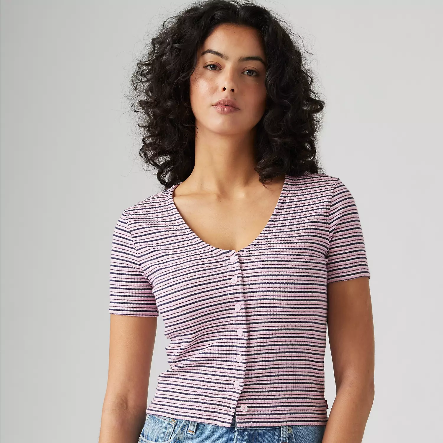 

Футболка с коротким рукавом Muse Levi's, цвет Pontoon Stripe Fragrant Lilac - Purple