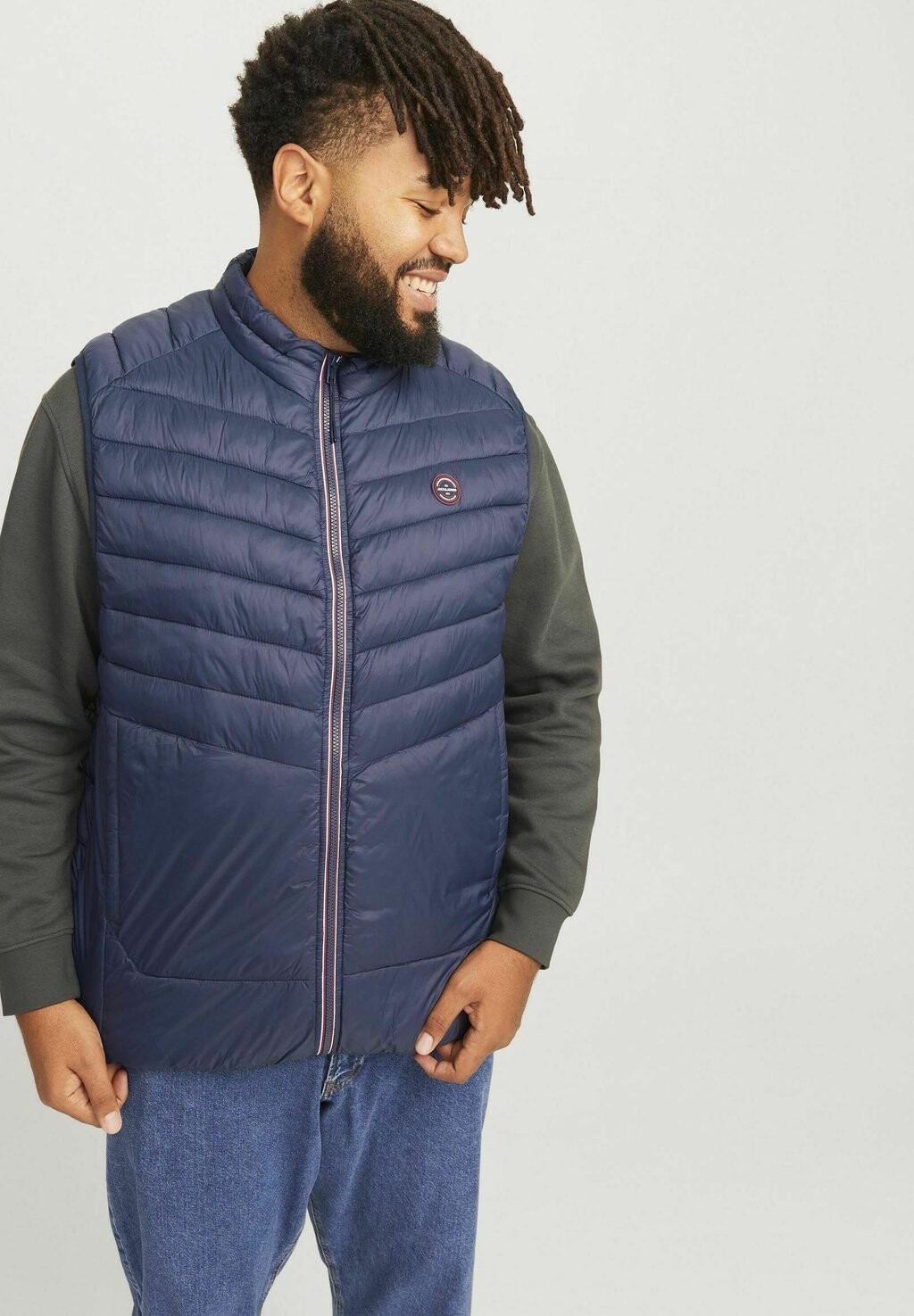 

Жилет PLUS SIZE Jack & Jones, темно-синий