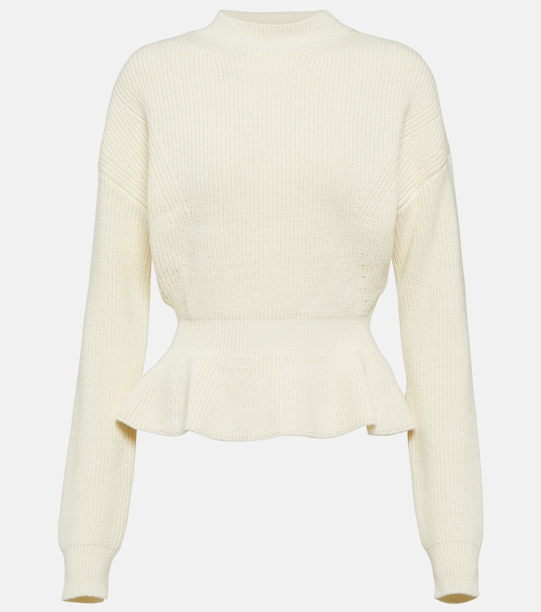 

Шерстяной свитер с баской CHLOÉ, белый