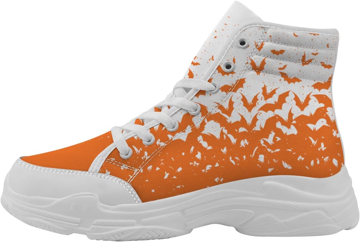 

Высокие кеды Quorax для женщин и мужчин, белые холщовые кроссовки на шнуровке, подарок на Хэллоуин для нее и его