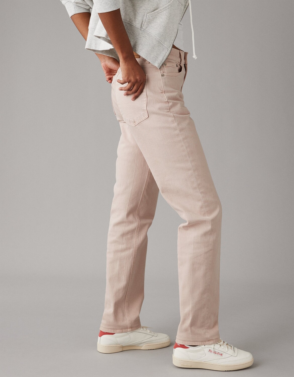 

Прямые джинсы AE Stretch с очень высокой талией American Eagle Outfitters, цвет Rose