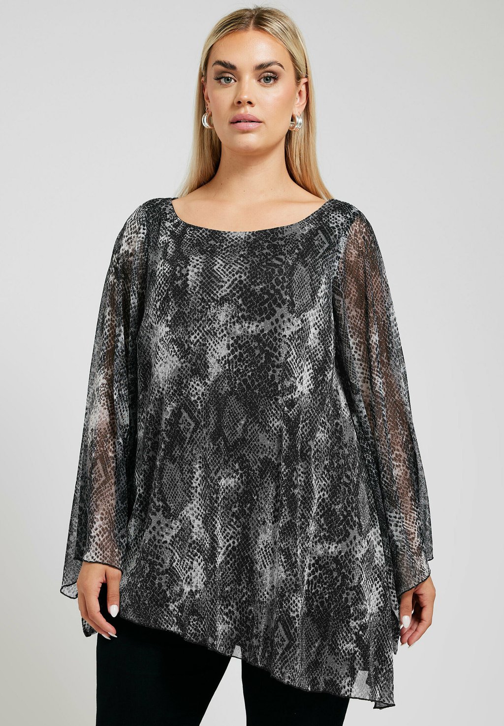 

Блуза LONG SLEEVE ASYMMETRICAL Yours Clothing, темно-серый