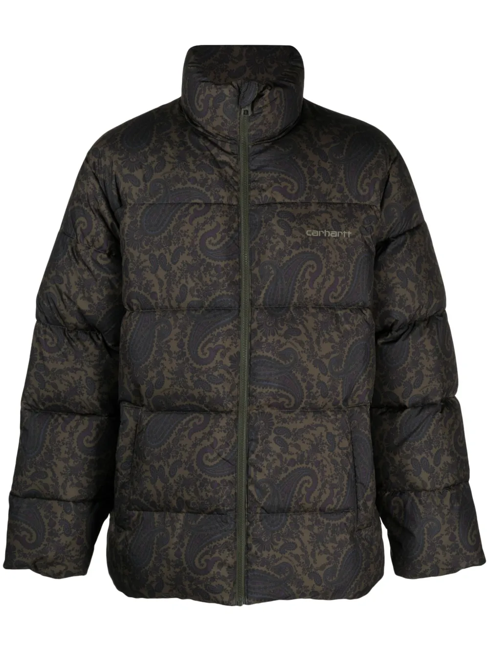 

Пуховик Springfield с принтом пейсли CARHARTT WIP, зеленый