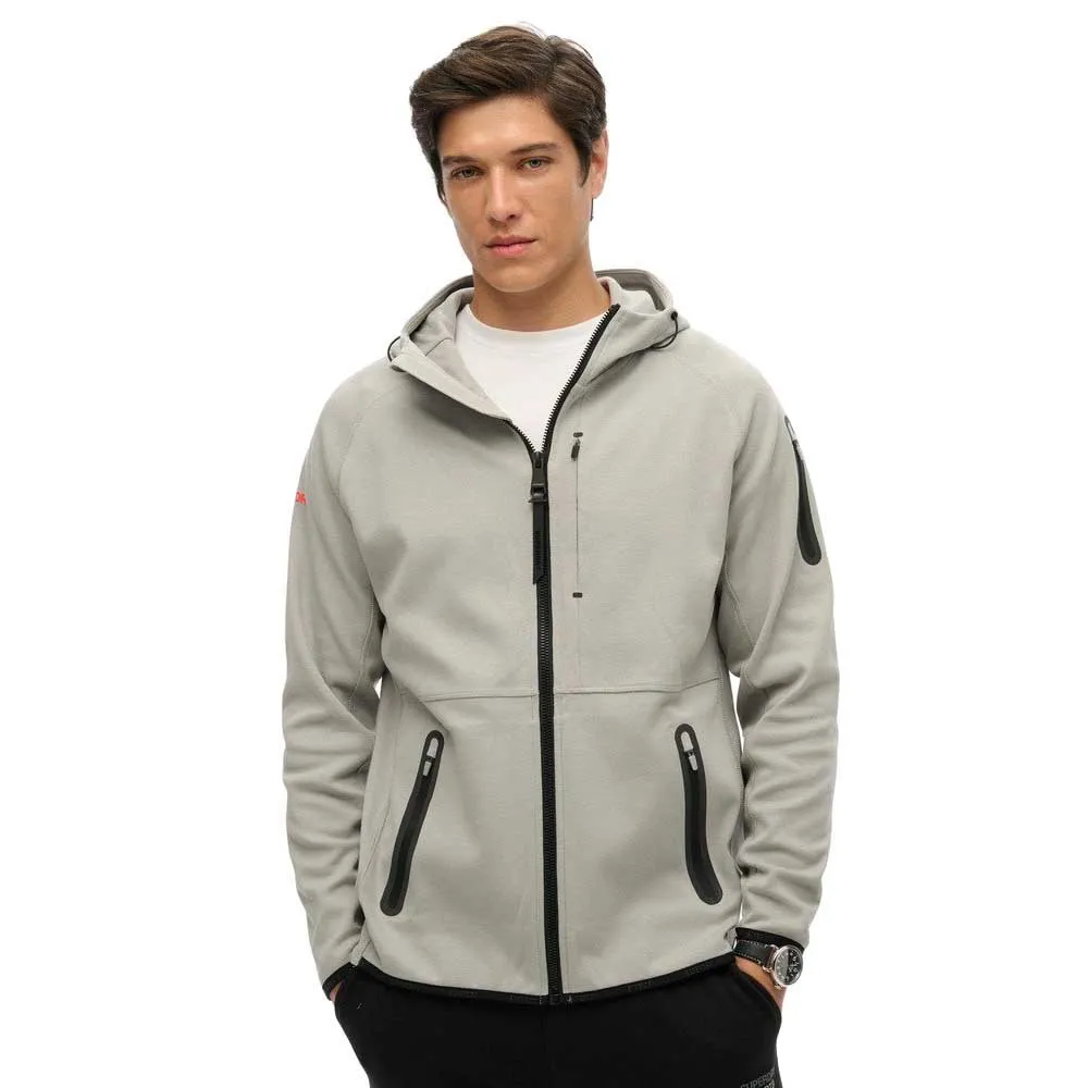 

Толстовка Superdry Tech Logo full zip, серый