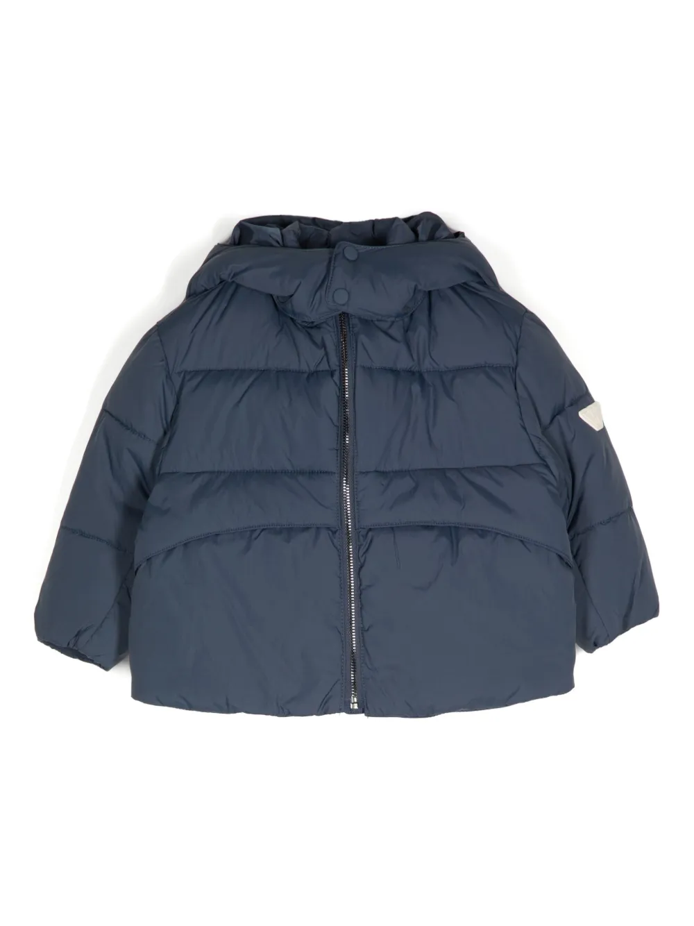 

Пуховик с логотипом Emporio Armani Kids, синий