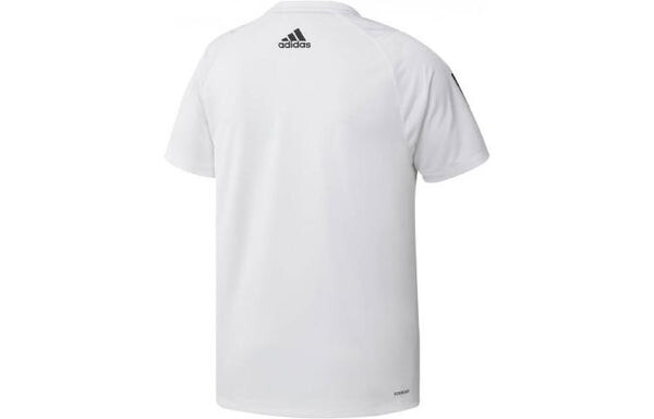 Футболка men's stripe logo printing round neck casual short sleeve white t-shirt Adidas, мультиколор — фото 2