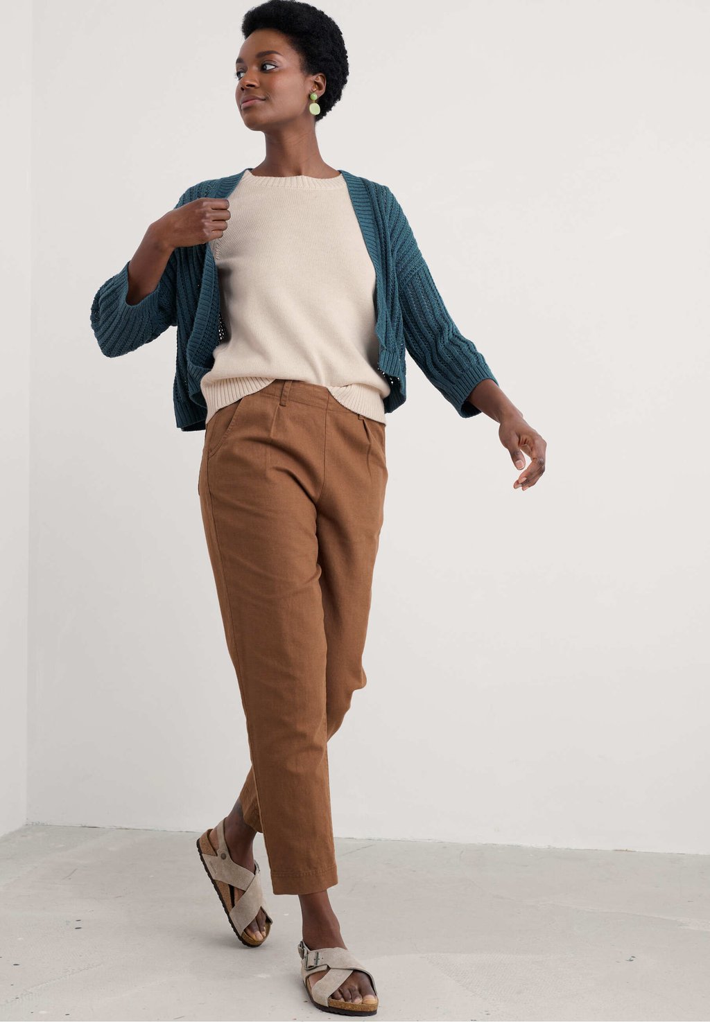 

Кардиган TINNERS WAY Seasalt Cornwall, цвет Dusky Jade - Knit Melange Dusky Jade