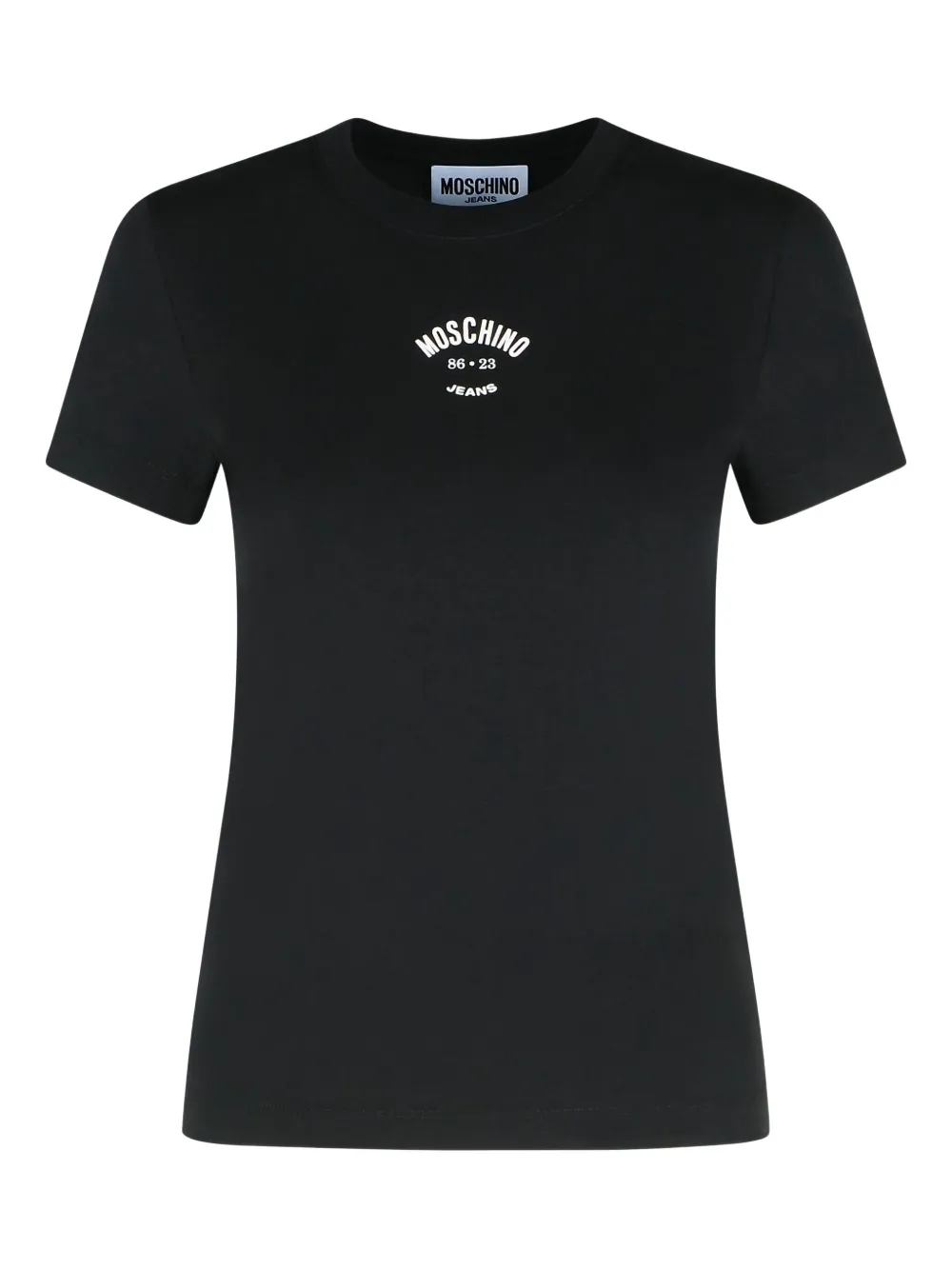

Хлопковая футболка с логотипом MOSCHINO JEANS, черный