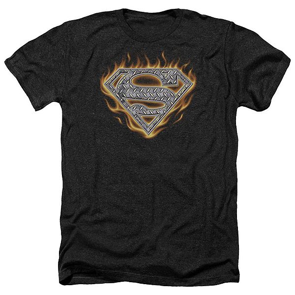 

Футболка adult heather superman steel fire shield Licensed Character
