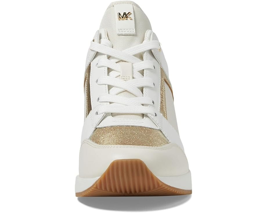 Женские кроссовки Michael Kors Georgie 8 Pale Gold Leather с цепочкой и сеткой ZOGG134 — фото 3