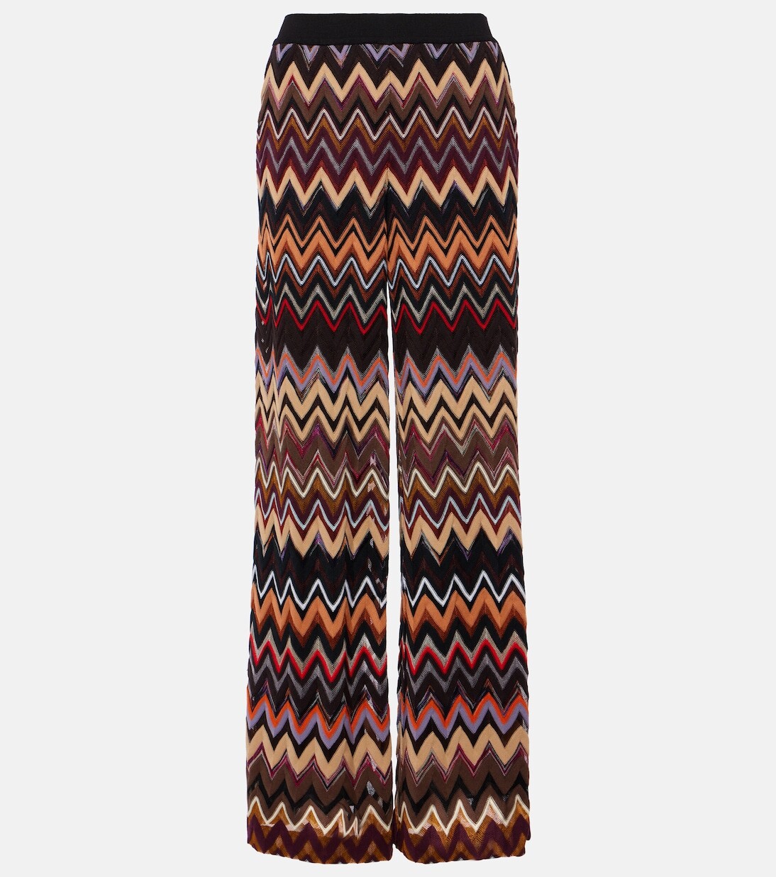 

Широкие брюки из смесовой шерсти с зигзагом Missoni, мультиколор