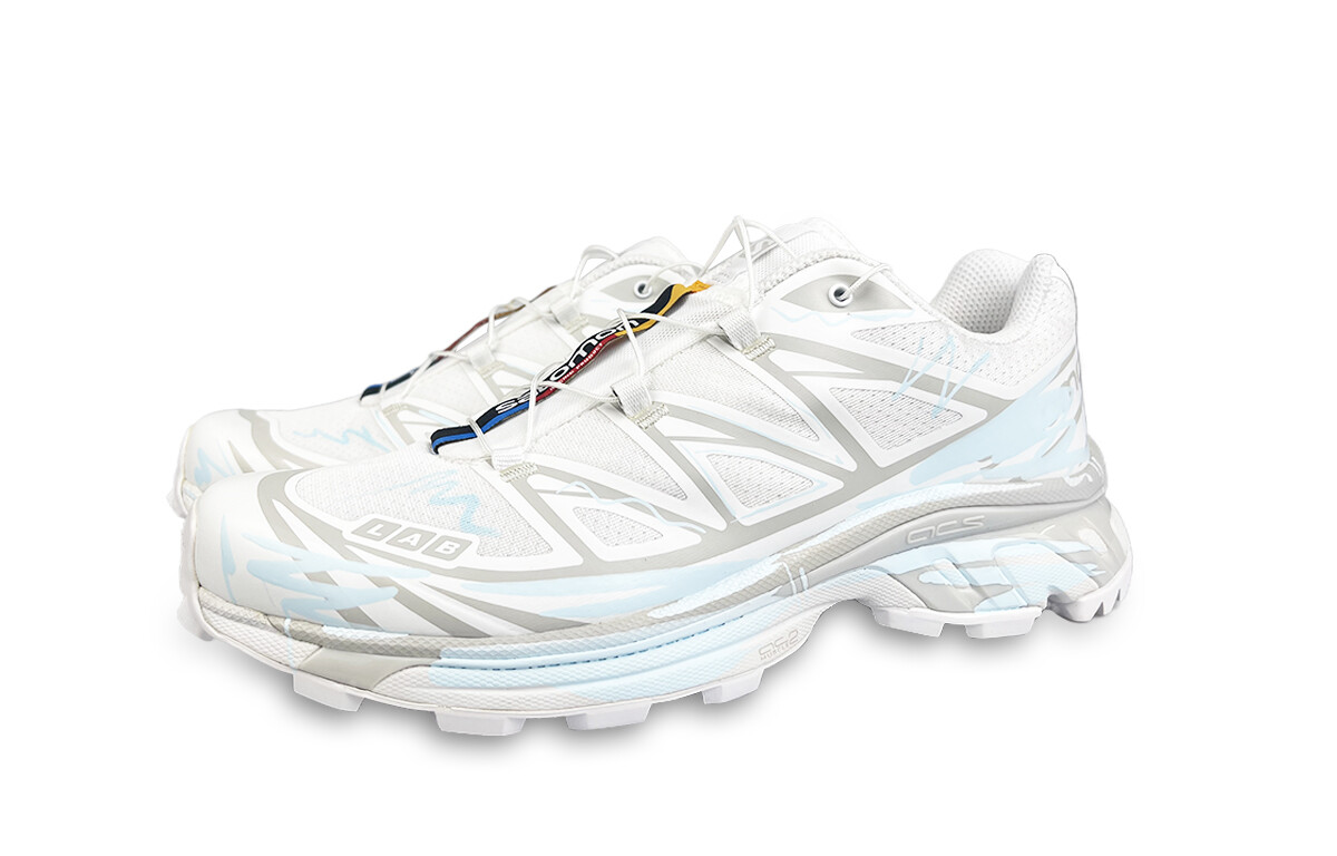 Кроссовки XT-6 унисекс с низким верхом серый/белый/синий Salomon — фото 3