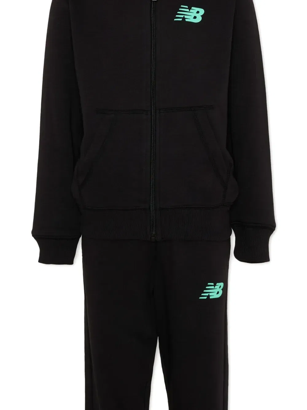 Спортивный костюм на молнии с логотипом New Balance Kids, черный — фото 3