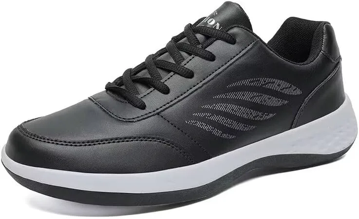 

Мужские модные прогулочные кроссовки из мягкой ПУ-кожи для спорта, бега и путешествий Zonkacen, черный