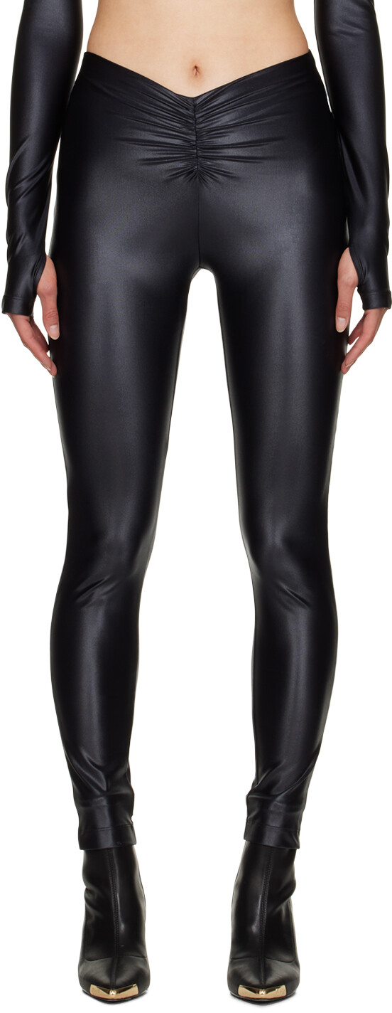 

Черные леггинсы со складками Versace Jeans Couture