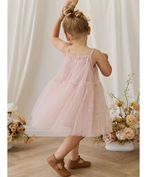 Детское платье с тюлью и камуфляжем Jamie Kay Petite Heart Rosie светло-розовое — фото 4
