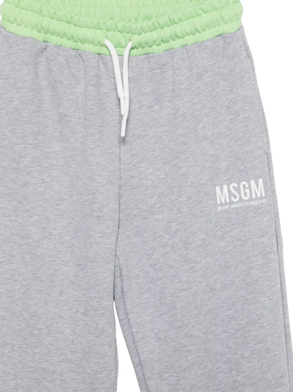 Спортивные брюки с кулиской и логотипом Msgm Kids, серый — фото 3