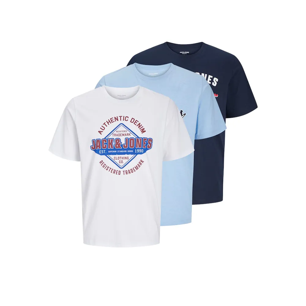 

Футболка Jack & Jones Elogo, синий/белый