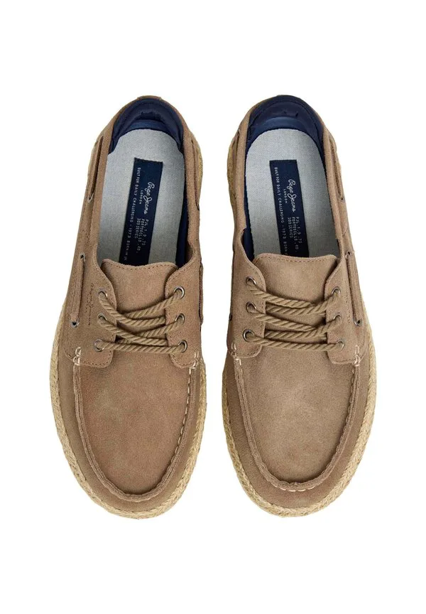 Порто палуба м лодочные туфли Pepe Jeans, Dark Stone Beige — фото 3