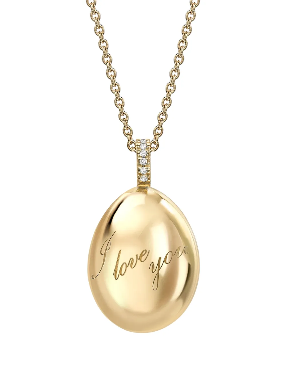 

Подвеска I Love You Egg из желтого золота с бриллиантами FABERGÉ, золотой