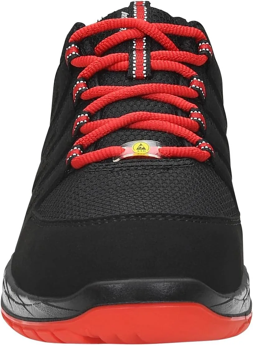 Ботинки ELTEN Maddox Black-Red Low ESD O2 для мужчин и женщин, текстильные, легкие, спортивные, черный — фото 4