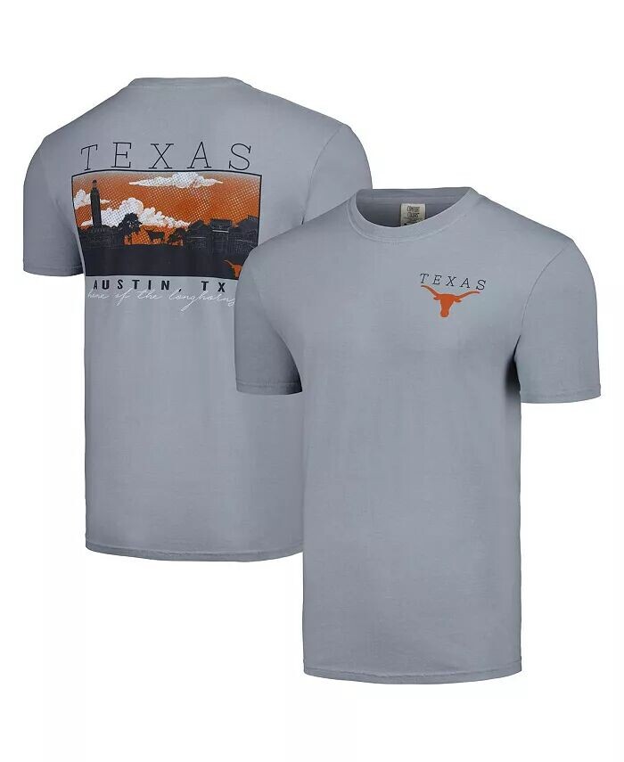 

Мужская серая футболка Texas Longhorns Campus Scene Comfort Colors Image One, серый